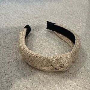 Elegant Cream Woven Headband